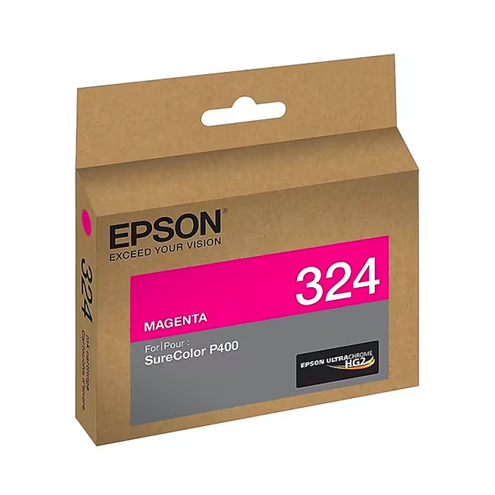 Epson T324 UltraChrome HG2 Magenta Ink Cartridge for SureColor P400 Printer - 14mL