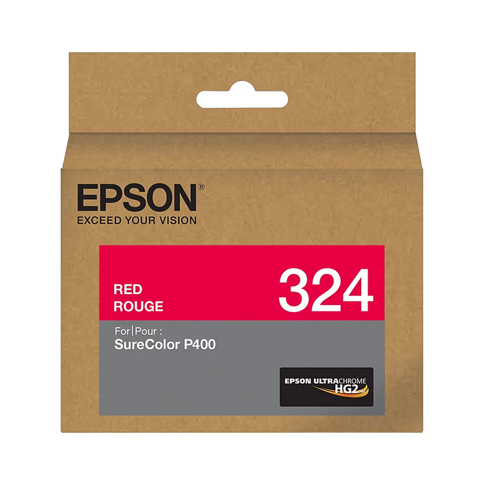 Epson T324 UltraChrome HG2 Red Ink Cartridge for SureColor P400 Printer - 14mL
