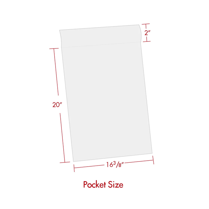Print File 16×20-BAG Polyethylene Storage Bag with 2″ Flap, 16 × 20" - 25 Pack