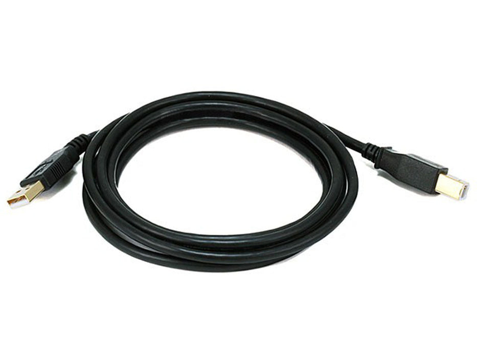 Monoprice USB 2.0 A Male to B Male 28/24AWG 6ft Cable (Gold Plated) 5438