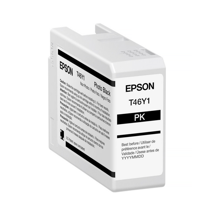 Epson T46Y1 UltraChrome Pro10 Photo Black Ink Cartridge for SureColor P900 Printer - 50mL