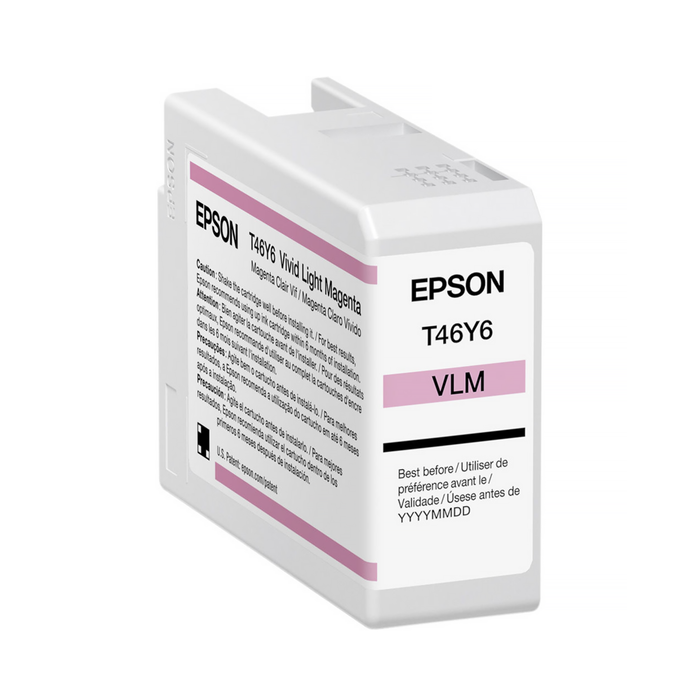 Epson T46Y6 UltraChrome Pro10 Vivid Light Magenta Ink Cartridge for SureColor P900 Printer - 50mL