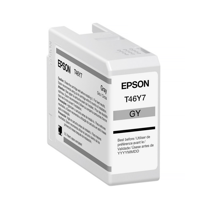 Epson T46Y7 UltraChrome Pro10 Gray Ink Cartridge for SureColor P900 Printer - 50mL