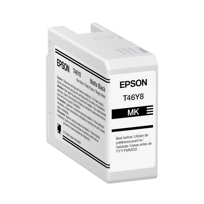 Epson T46Y8 UltraChrome Pro10 Matte Black Ink Cartridge for SureColor P900 Printer - 50mL