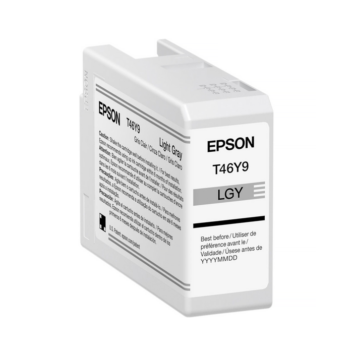 Epson T46Y9 UltraChrome Pro10 Light Gray Ink Cartridge for SureColor P900 Printer - 50mL
