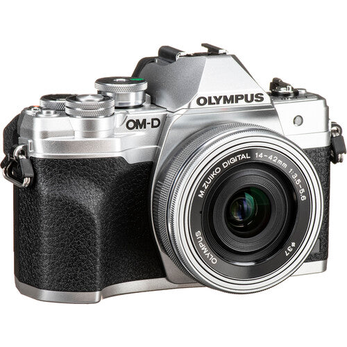 OM System OM-D E-M10 Mark IV Camera with 14-42mm EZ Lens - Silver