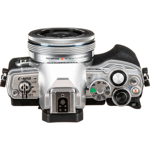 OM System OM-D E-M10 Mark IV Camera with 14-42mm EZ Lens - Silver
