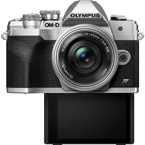OM System OM-D E-M10 Mark IV Camera with 14-42mm EZ Lens - Silver