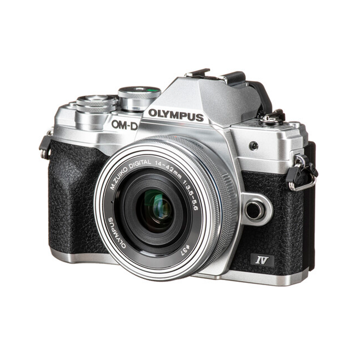 OM System OM-D E-M10 Mark IV Camera with 14-42mm EZ Lens - Silver