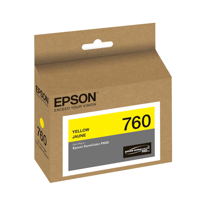 Epson T760 UltraChrome HD Yellow Ink Cartridge for SureColor P600 Printer