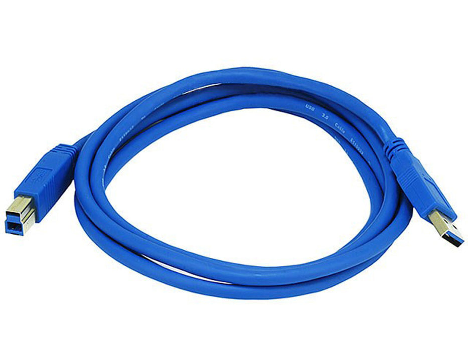 Monoprice USB 3.0 A Male to B Male 28/24AWG 6ft Cable (Gold Plated) 6509