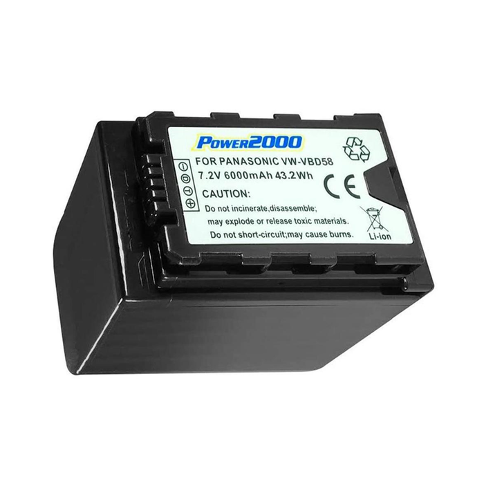 Power2000 Lumix-Style VW-VBD58 Battery
