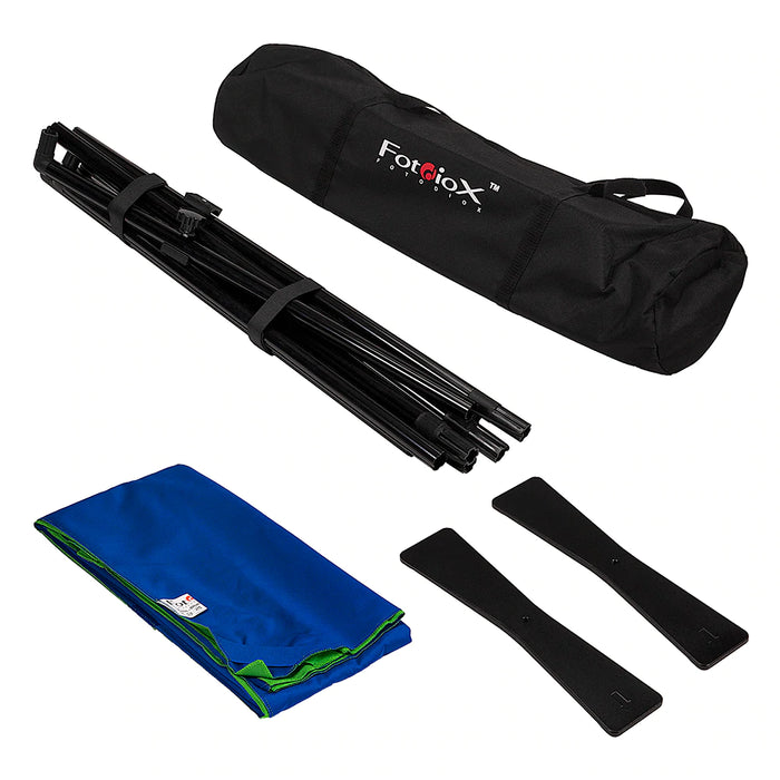 FotodioX Portable Background Kit, 5 x 7.4' - Chroma Blue/Green