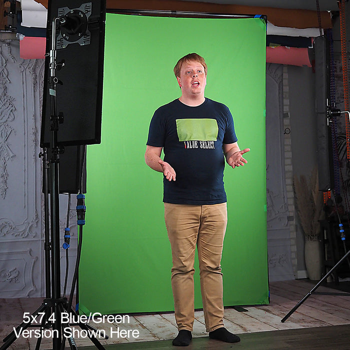 FotodioX Portable Background Kit, 5 x 7.4' - Chroma Blue/Green