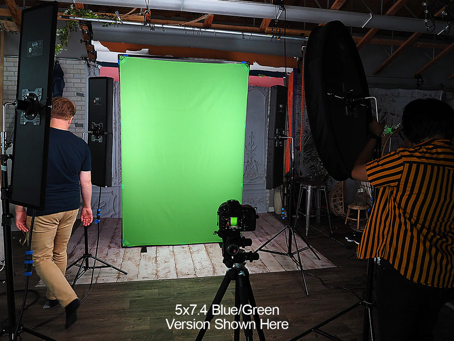 FotodioX Portable Background Kit, 5 x 7.4' - Chroma Blue/Green