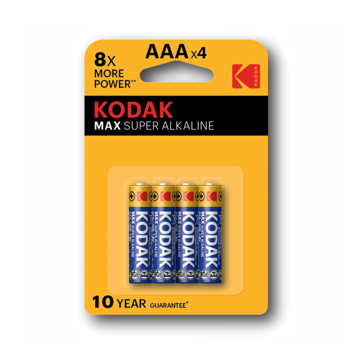 Kodak Max AAA Alkaline Batteries, 4-Pack