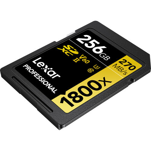 Lexar 256GB Professional 1800x SDXC UHS-II GOLD Series Memory Card
