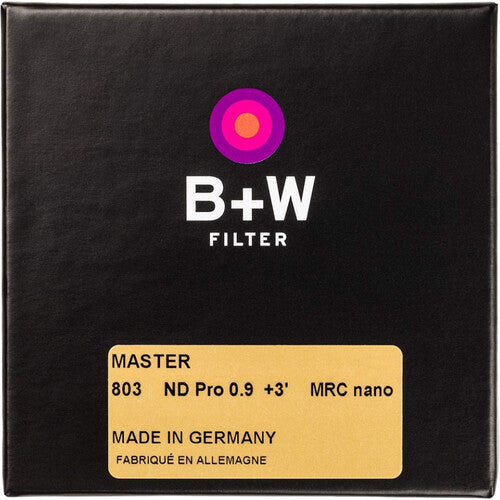 B+W 58mm #803 MASTER Neutral Density 0.9 3-Stop MRC Nano Filter
