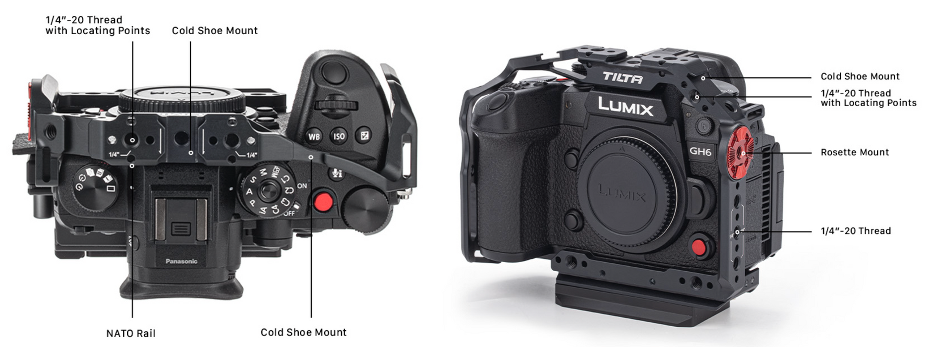 Tilta Full Camera Cage Kit for Lumix GH6 - Black