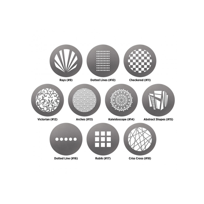 Westcott Pattern Gobo Pack for Optical Spot by Lindsay Adler (10-pack)