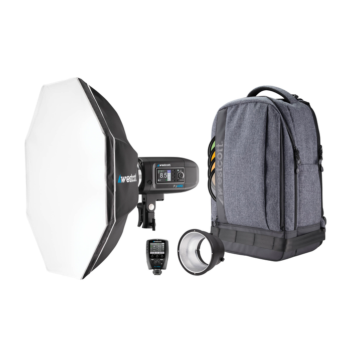 Westcott FJ400 Strobe 1-Light Backpack Kit with FJ-X2m Universal Wireless Trigger and Rapid Box Switch Octa-S