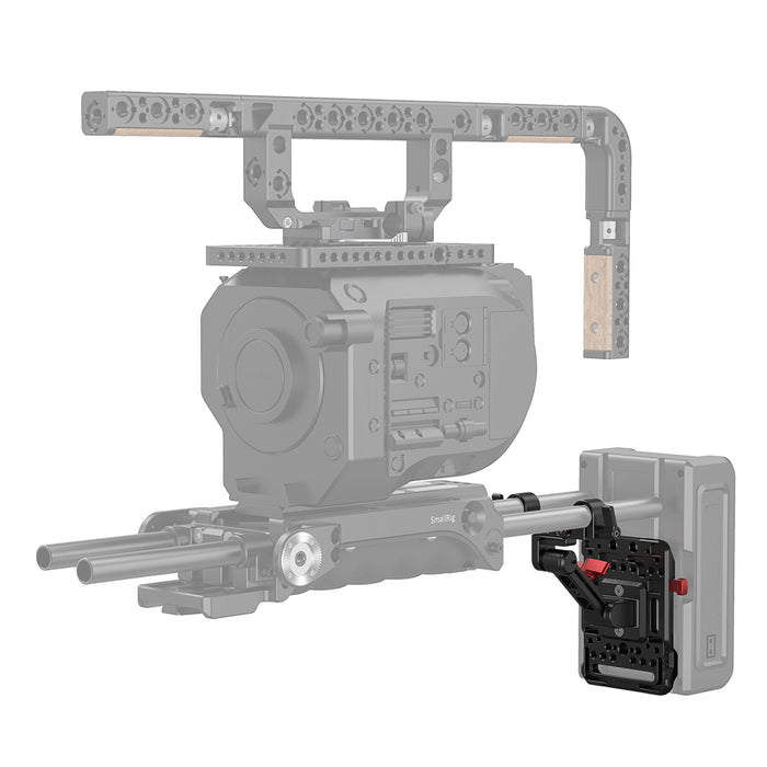 SmallRig V-Mount Battery Plate with 15mm Rod Clamp & Adjustable Arm 2991