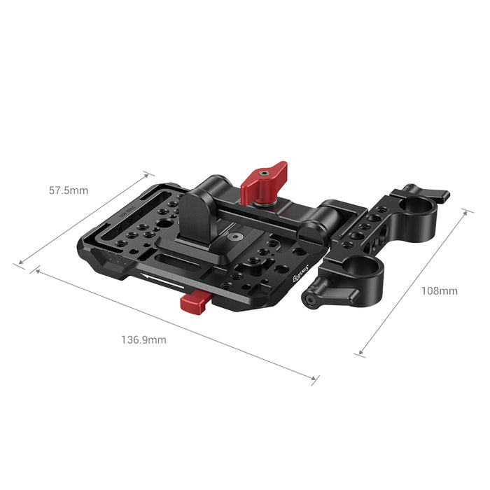 SmallRig V-Mount Battery Plate with 15mm Rod Clamp & Adjustable Arm 2991