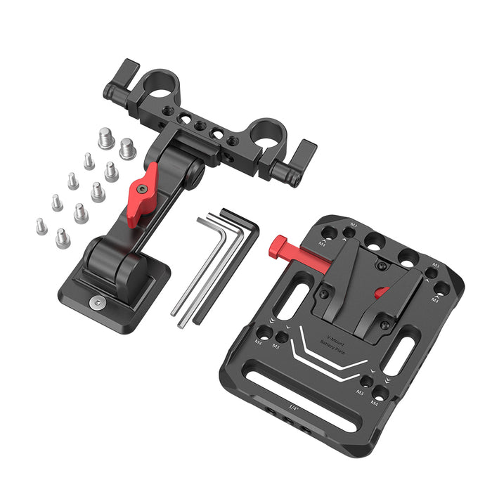 SmallRig V-Mount Battery Plate with 15mm Rod Clamp & Adjustable Arm 2991
