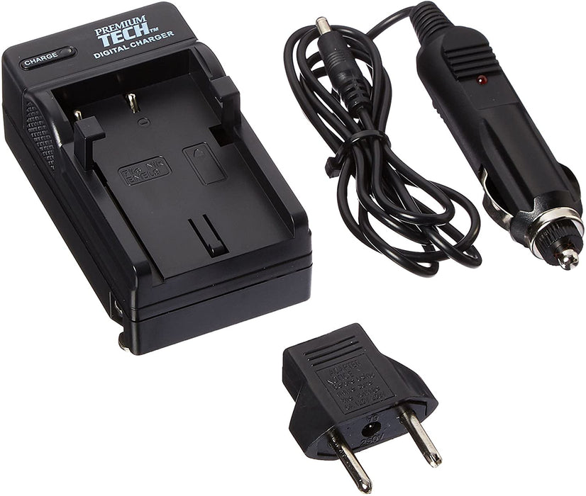 Premium Tech PT-18 Travel Battery Charger for Nikon EN-EL9 Battery