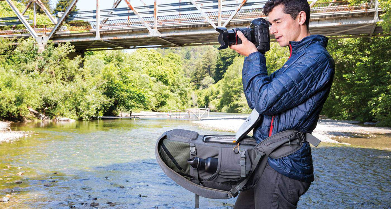 LowePro Flipside Trek 350 AW 17L Backpack - Gray/Dark Green