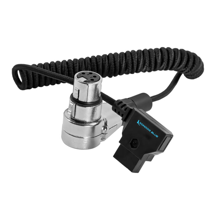 Kondor Blue D-Tap Male to 4-Pin XLR Female Right-Angle Power Cable