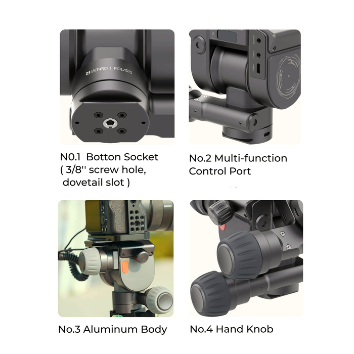 Benro Polaris Timelapse Edition 2-Axis Smart Tripod Head