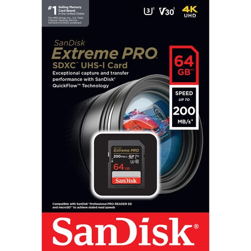 SanDisk 64GB Extreme Pro UHS-I SDXC Memory Card