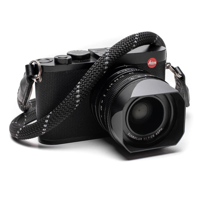Cooph Rope Camera Strap with Split Ring, 45.3" (115cm) - Black Reflective