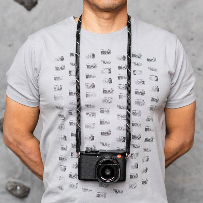 Cooph Rope Camera Strap with Split Ring, 45.3" (115cm) - Black Reflective