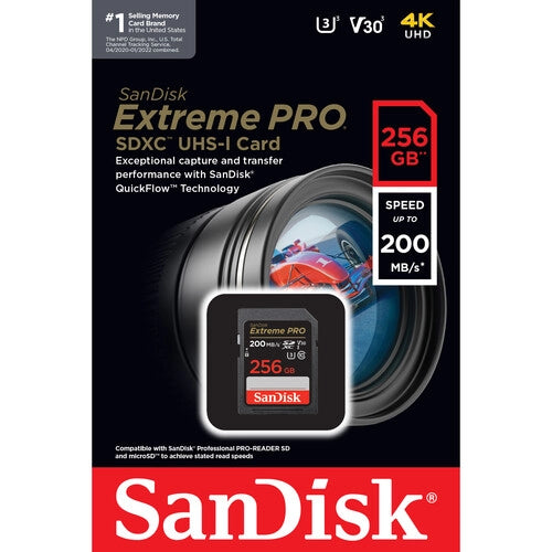 SanDisk 256GB Extreme Pro UHS-I SDXC Memory Card
