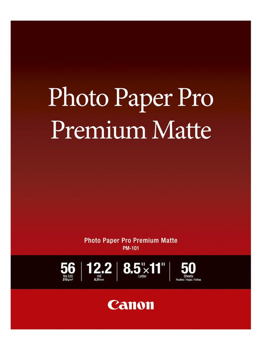 Canon Pro Premium Matte 8.5" x 11" 50 Sheets Photo Paper PM-101