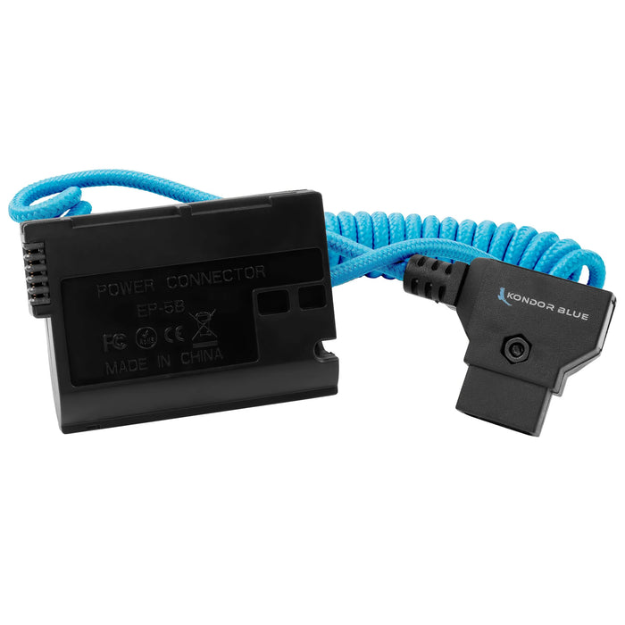 Kondor Blue D-Tap to Nikon EN-EL15 Coiled Dummy Battery Cable