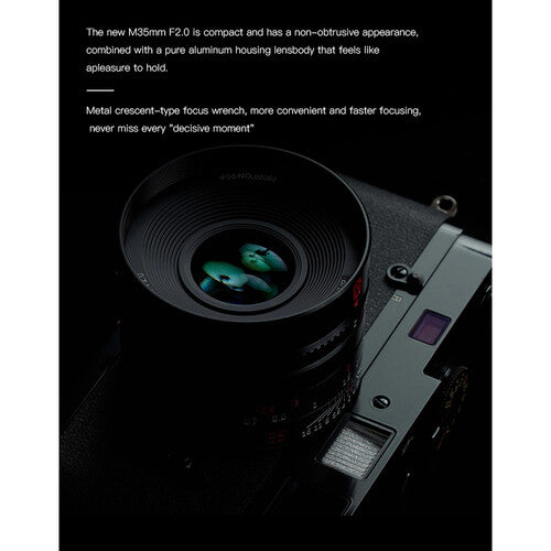 7Artisans Photoelectric 35mm f/2 Mark II Lens for Leica M - Black