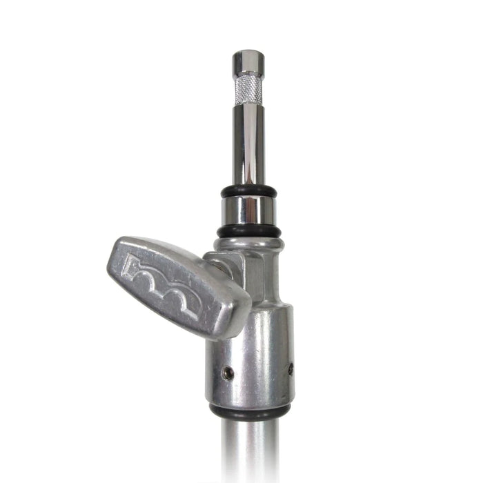 Matthews Hollywood Beefy Baby Triple Riser Stand with Rocky Mountain Leg, 12' 4" - Chrome/Orange