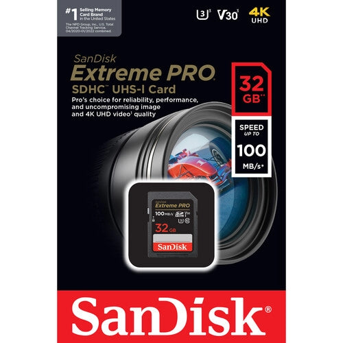 SanDisk 32GB Extreme Pro UHS-I SDHC Memory Card