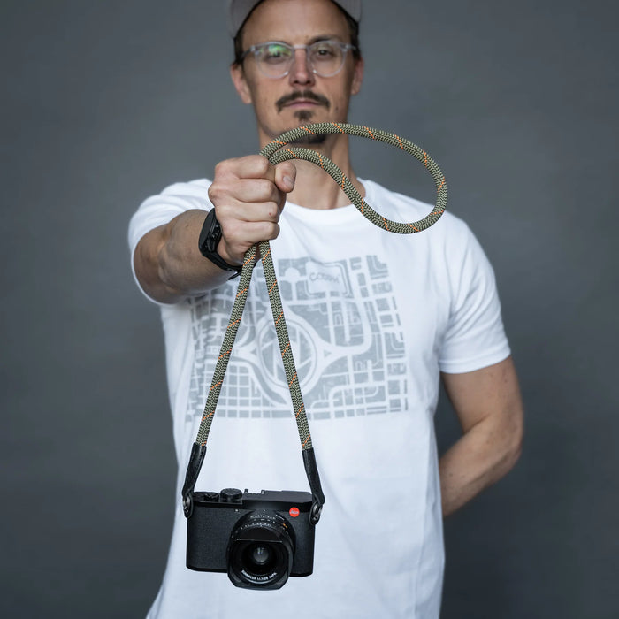 Cooph Rope Camera Strap with Split Ring, 45.3" (115cm) - Orange Sagebrush
