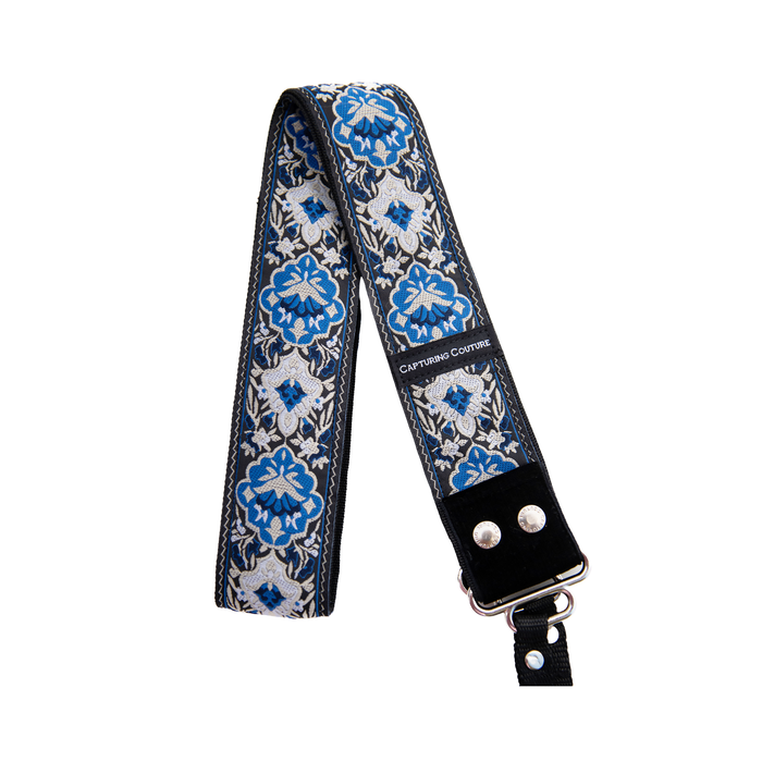 Capturing Couture 1.5" Camera Strap - Blue Baroque