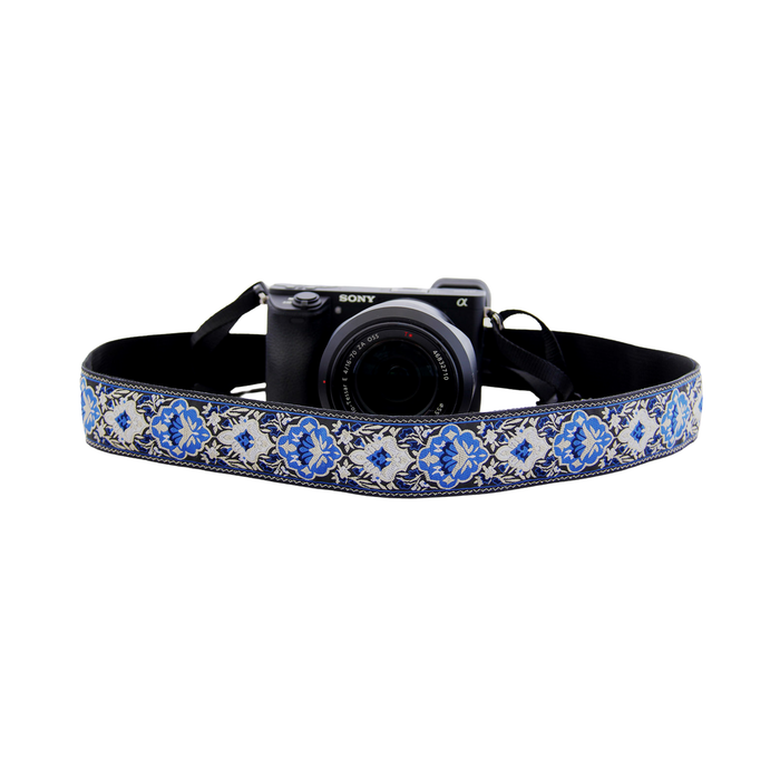 Capturing Couture 1.5" Camera Strap - Blue Baroque
