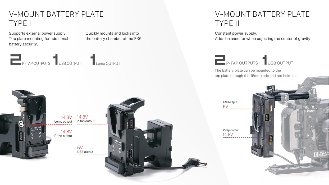 Tilta Camera Cage for Sony FX6 Advanced Kit with V-Mount Battery Plate