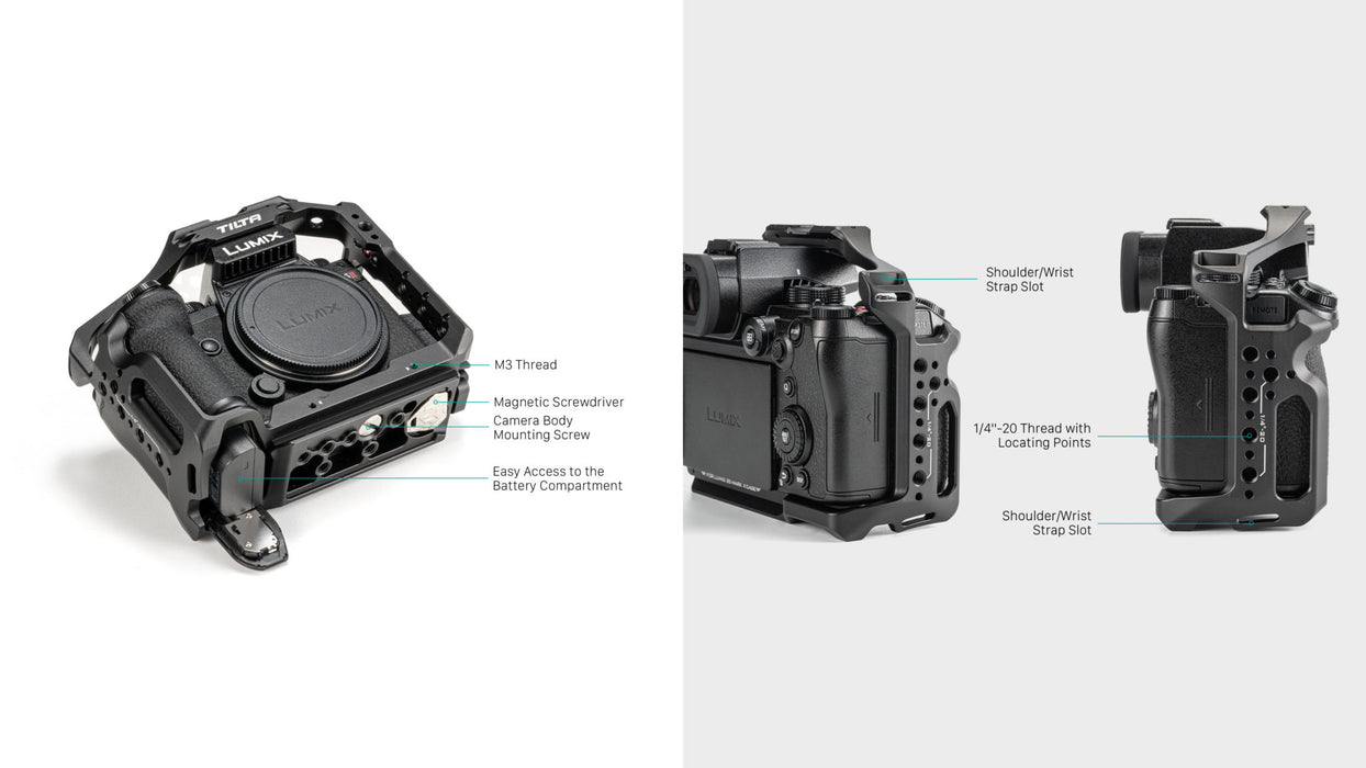 Tilta Full Camera Cage for Lumix S5 II/IIX - Titanium Gray