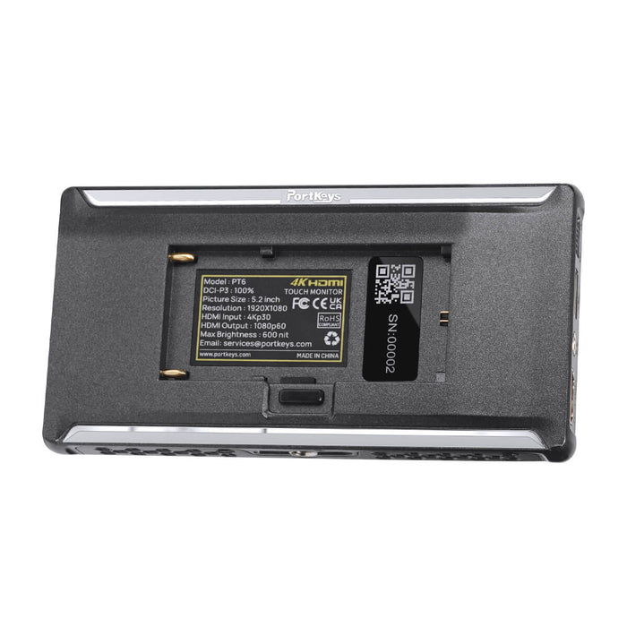 Portkeys PT6 5.2" 4K HDMI Touchscreen Monitor with 3D LUT Support