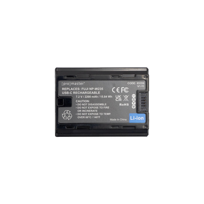 ProMaster Li-ion Battery for Fuji NP-W235 with USB-C Charging