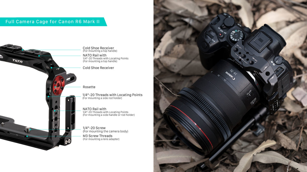 Tilta Full Camera Cage for Canon R6 Mark II - Black