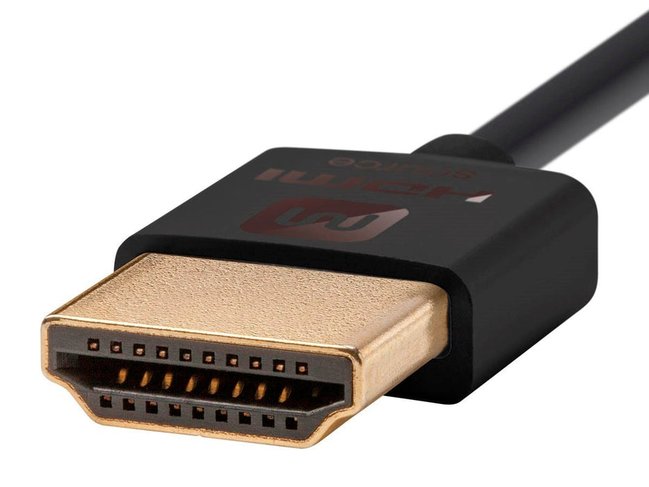 Monoprice 4K Slim High Speed HDMI Cable 10ft - 18Gbps Active Black